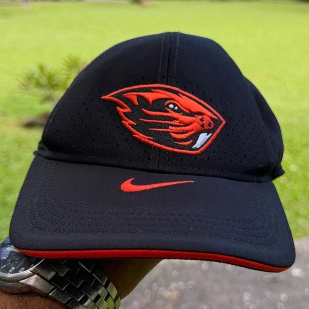 Nike Legacy91 Dri-FIT Oregon State Beavers Hat Mens Black Strapback OSU Hat